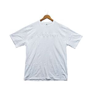 Laurenelle Boutique Embossed Logo White Designer Streetwear T-shirt Men's sz XL